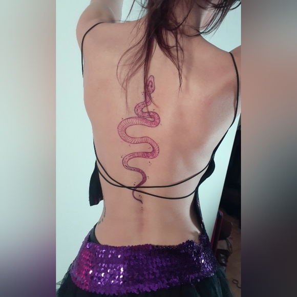 Shimmering strappy club top in pink/purple - Picture 5 of 8